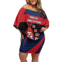 Wallis And Futuna Is In My DNA Family Matching Off Shoulder Short Dress and Hawaiian Shirt DT05 Mom's Dress Multicolor - Polynesian Pride