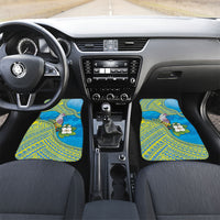 Personalised Palau Biib Bird Car Mats Rur Flower And Rock Islands Patterns
