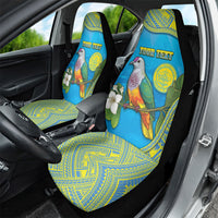 Personalised Palau Biib Bird Car Seat Cover Rur Flower And Rock Islands Patterns DT05 - Polynesian Pride