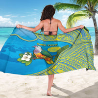 Personalised Palau Biib Bird Sarong Rur Flower And Rock Islands Patterns