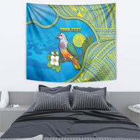 Personalised Palau Biib Bird Tapestry Rur Flower And Rock Islands Patterns
