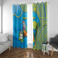 Personalised Palau Biib Bird Window Curtain Rur Flower And Rock Islands Patterns