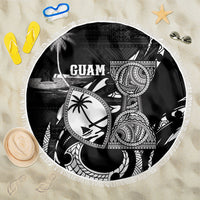 Guam Liberation Day Beach Blanket Black White Latte Stone Tribal Patterns
