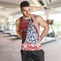 American Samoa Christmas Men Tank Top Seashell Xmas Tree Tribal Waves - Polynesian Pride