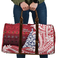 American Samoa Christmas Travel Bag Seashell Xmas Tree Tribal Waves - Polynesian Pride