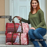 American Samoa Christmas Travel Bag Seashell Xmas Tree Tribal Waves - Polynesian Pride