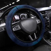 New Zealand Matariki Steering Wheel Cover Maori Tui Bird Blue Galaxy