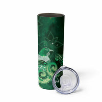 New Zealand Matariki Skinny Tumbler Maori Tui Bird Green Galaxy DT05 - Polynesian Pride