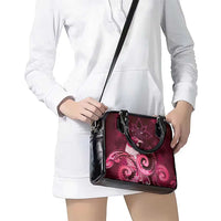 New Zealand Matariki Shoulder Handbag Maori Tui Bird Magenta Galaxy