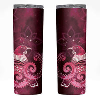 New Zealand Matariki Skinny Tumbler Maori Tui Bird Magenta Galaxy DT05 Magenta - Polynesian Pride