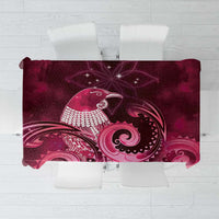 New Zealand Matariki Tablecloth Maori Tui Bird Magenta Galaxy