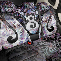 New Zealand Aotearoa Back Car Seat Cover Pikorua Single Twist Pink Paua Shell