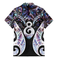 New Zealand Aotearoa Family Matching Mermaid Dress and Hawaiian Shirt Pikorua Single Twist Pink Paua Shell DT05 - Polynesian Pride