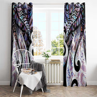 New Zealand Aotearoa Window Curtain Pikorua Single Twist Pink Paua Shell