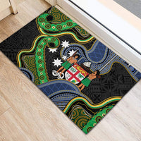 South Sea Islanders And Fiji Rubber Doormat Fijian Coat Of Arms And Southern Cross DT05 - Polynesian Pride