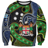 South Sea Islanders And Fiji Sweatshirt Fijian Coat Of Arms And Southern Cross DT05 Unisex Black - Polynesian Pride