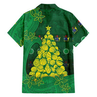 Cook Islands Christmas Family Matching Tank Maxi Dress and Hawaiian Shirt Seashell Xmas Tree Tribal Waves DT05 - Polynesian Pride