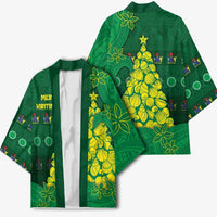 Cook Islands Christmas Kimono Seashell Xmas Tree Tribal Waves - Polynesian Pride