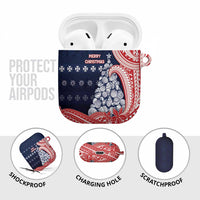 Wallis And Futuna Christmas AirPods Case Seashell Xmas Tree Tribal Waves DT05 - Polynesian Pride