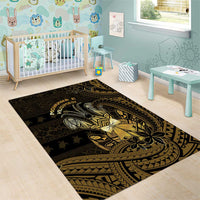 Niue Christmas Area Rug Niuean Crab Xmas Tribal Waves - Polynesian Pride