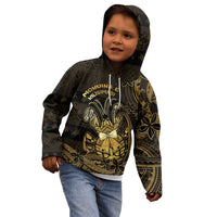 Niue Christmas Kid Hoodie Niuean Crab Xmas Tribal Waves - Polynesian Pride