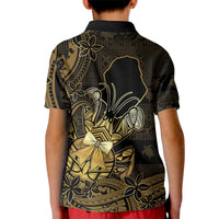 Niue Christmas Kid Polo Shirt Niuean Crab Xmas Tribal Waves - Polynesian Pride