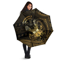 Niue Christmas Umbrella Niuean Crab Xmas Tribal Waves - Polynesian Pride