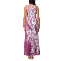Hawaii Puakenikeni And Maile Lei Family Matching Tank Maxi Dress and Hawaiian Shirt Pink Polynesian Shark Tattoo DT05 - Polynesian Pride