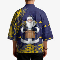 Tokelau Christmas Kimono Santa With Tuluma Xmas Tribal Waves DT05 - Polynesian Pride