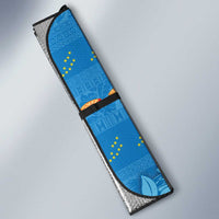 Tuvalu Christmas Auto Sun Shade Dolphins Santa Xmas Tribal Waves - Polynesian Pride