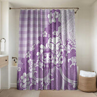 Purple Palaka Hawaiian And Japanese Bathroom Set Maneki Neko And Sakura Bloom
