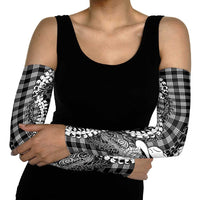 Black Hawaii Palaka Cowboy Turtle Arm Sleeves Hawaiian Paniolo Puakenikeni Maile Lei
