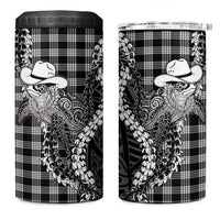 Black Hawaii Palaka Cowboy Turtle 4 in 1 Can Cooler Tumbler Hawaiian Paniolo Puakenikeni Maile Lei DT05 One Size: 16 oz Black - Polynesian Pride