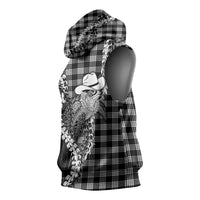 Black Hawaii Palaka Cowboy Turtle Sleeveless Hoodie Hawaiian Paniolo Puakenikeni Maile Lei