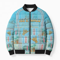 Custom Hawaii Surfing Bomber Puffer Jacket He'e Nalu
