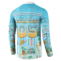 Custom Hawaii Surfing Button Sweatshirt He'e Nalu
