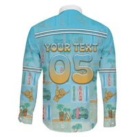 Custom Hawaii Surfing Family Matching Off Shoulder Maxi Dress and Hawaiian Shirt He'e Nalu