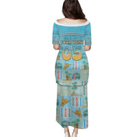 Custom Hawaii Surfing Family Matching Puletasi and Hawaiian Shirt He'e Nalu