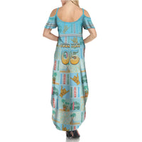 Custom Hawaii Surfing Family Matching Summer Maxi Dress and Hawaiian Shirt He'e Nalu