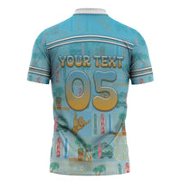 Custom Hawaii Surfing Zipper Polo Shirt He'e Nalu