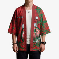 Guam Christmas Kimono Chamorro Seal Hat Santa Tribal Waves - Polynesian Pride
