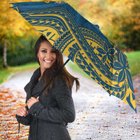 Nauru Christmas Umbrella Frigatebird Bird Santa Tribal Waves DT05 - Polynesian Pride