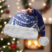 Northern Mariana Islands Christmas Santa Hat Seashell Xmas Tree Tribal Waves - Polynesian Pride