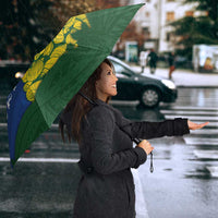 Solomon Islands Christmas Umbrella Seashell Xmas Tree Tribal Waves - Polynesian Pride