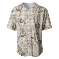Hawaii Palaka Cowboy Baseball Jersey Shell Maile Lei With Western Patterns - Polynesian Pride