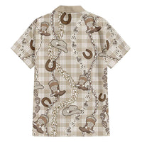 Hawaii Palaka Cowboy Family Matching Mermaid Dress and Hawaiian Shirt Shell Maile Lei With Western Patterns - Polynesian Pride