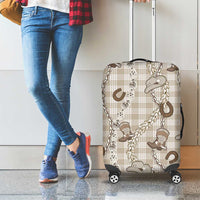 Hawaii Palaka Cowboy Luggage Cover Shell Maile Lei With Western Patterns - Polynesian Pride