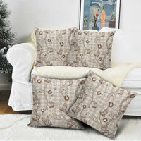 Hawaii Palaka Cowboy Pillow Cover Shell Maile Lei With Western Patterns - Polynesian Pride