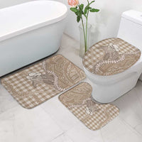 Beige Hawaii Palaka Cowboy Turtle Bathroom Set Hawaiian Paniolo Puakenikeni Maile Lei DT05 - Polynesian Pride