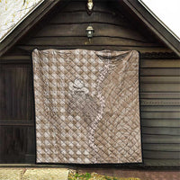 Beige Hawaii Palaka Cowboy Turtle Quilt Hawaiian Paniolo Puakenikeni Maile Lei - Polynesian Pride